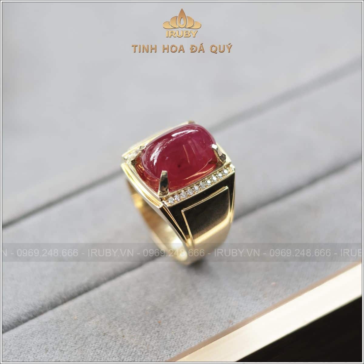 Nhẫn nam Ruby cabochon mẫu doanh nhân 7,15ct - IRRC 257715