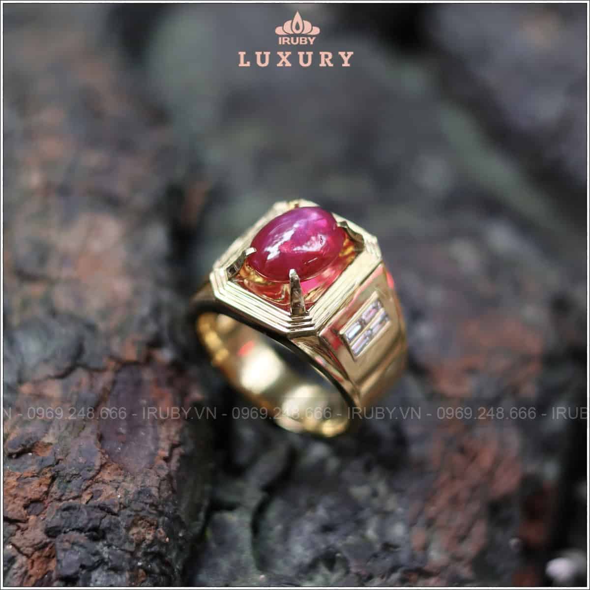 Nhẫn nam Ruby sao 5,98ct mẫu chủ tịch - IRSR 2505598