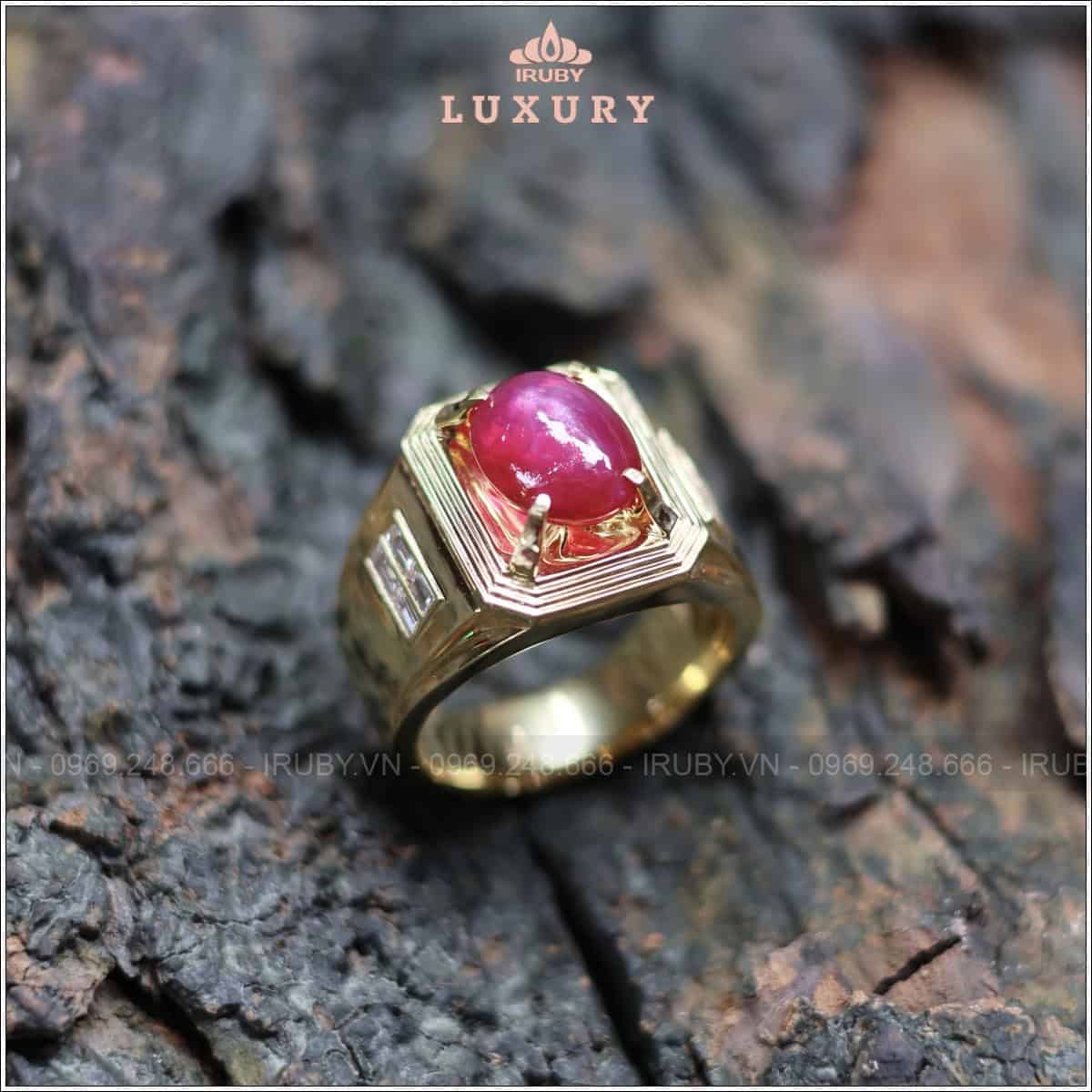 Nhẫn nam Ruby sao 5,98ct mẫu chủ tịch - IRSR 2505598