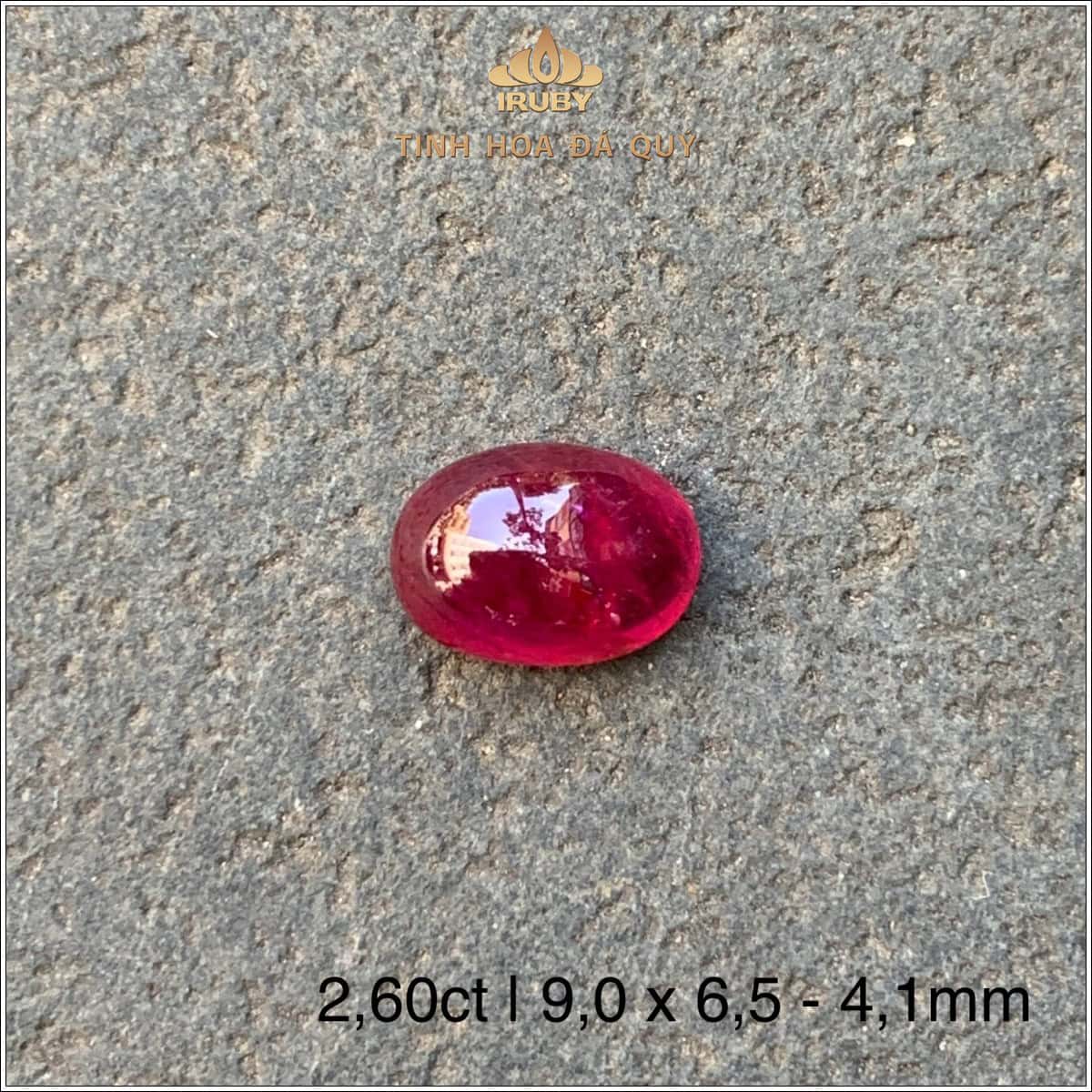 Đá Ruby cabochon huyết kính Lục Yên tự nhiên 100% 2,60ct - IRRC36 25818260