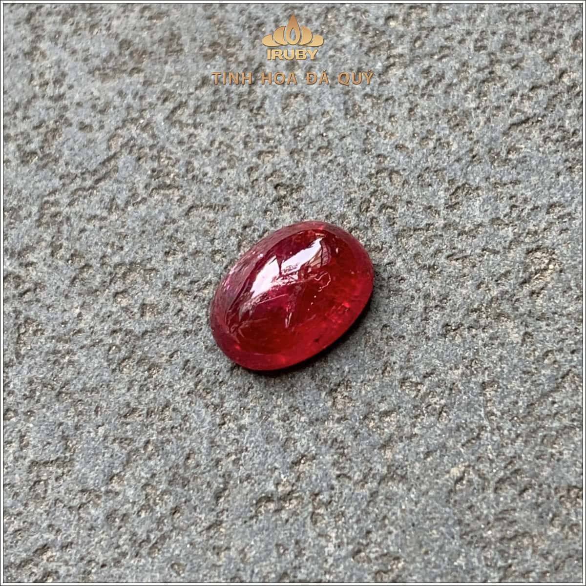 Đá Ruby cabochon huyết kính Lục Yên tự nhiên 100% 3,09ct - IRRC45 25820309