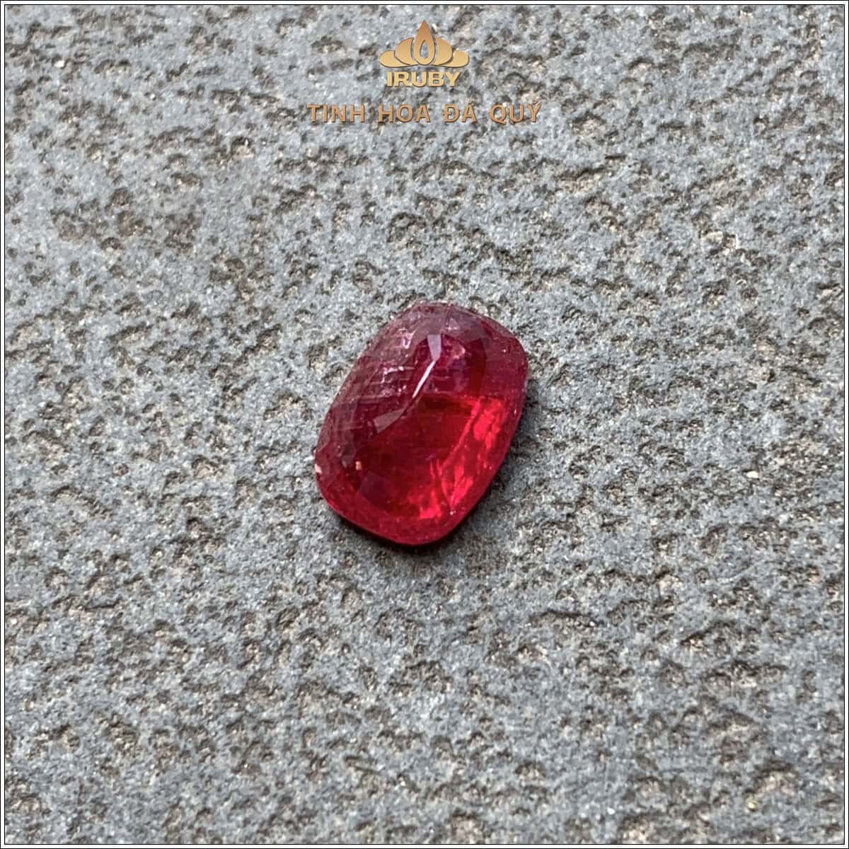 Đá Ruby facet đỏ huyết Lục Yên tự nhiên 100% 3,16ct - IRRF68 25829316