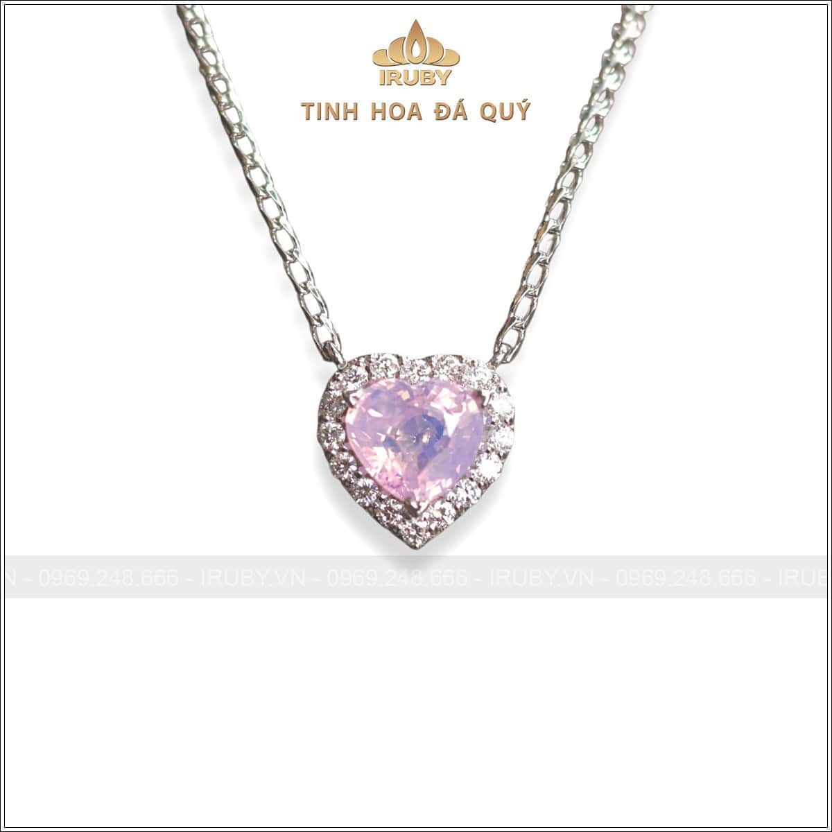 Dây chuyền Sapphire trái tim 1,58ct kết kim cương – IRSP19 2409160
