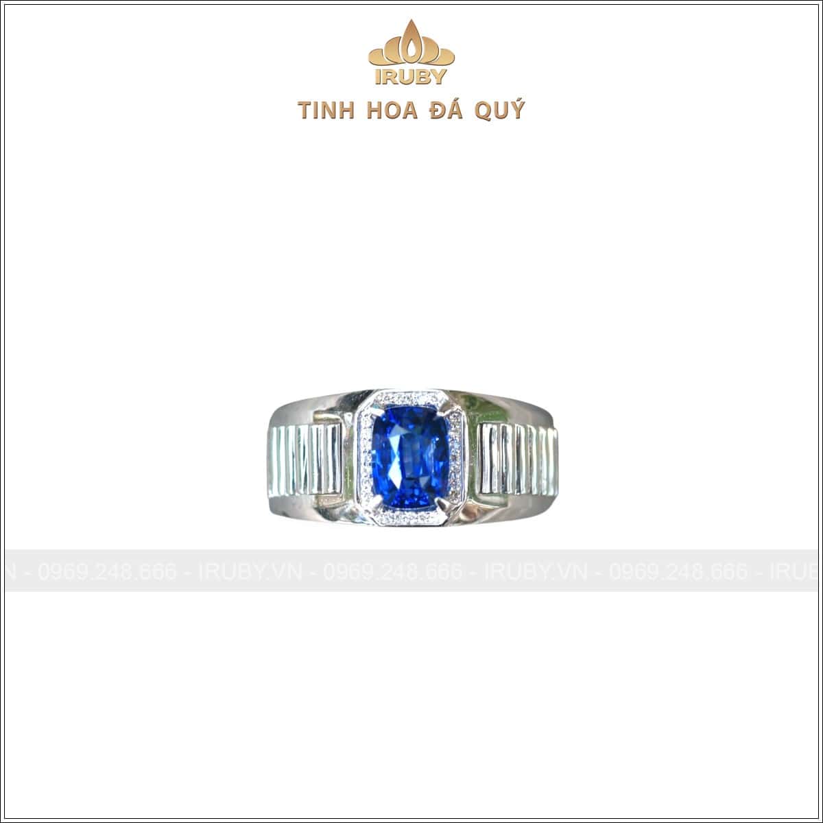 Nhẫn nam Sapphire xanh lam 2,57ct kết kim cương – IRBS333 2503257
