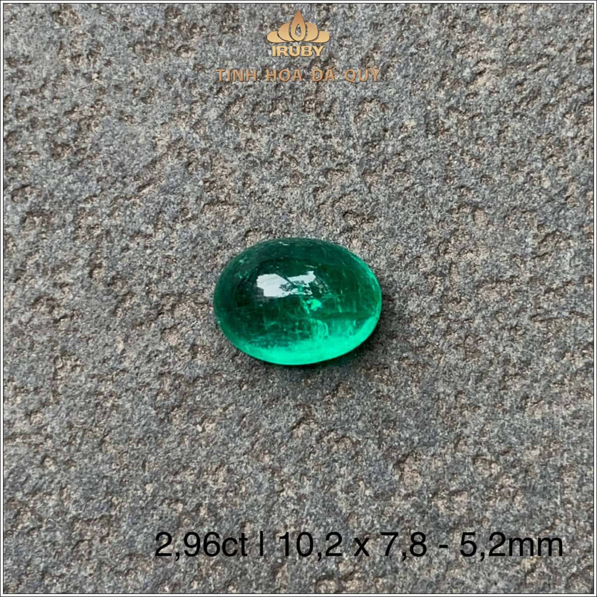 Đá Ngọc Lục Bảo xanh vivid 2,96ct - IREM39 25812296