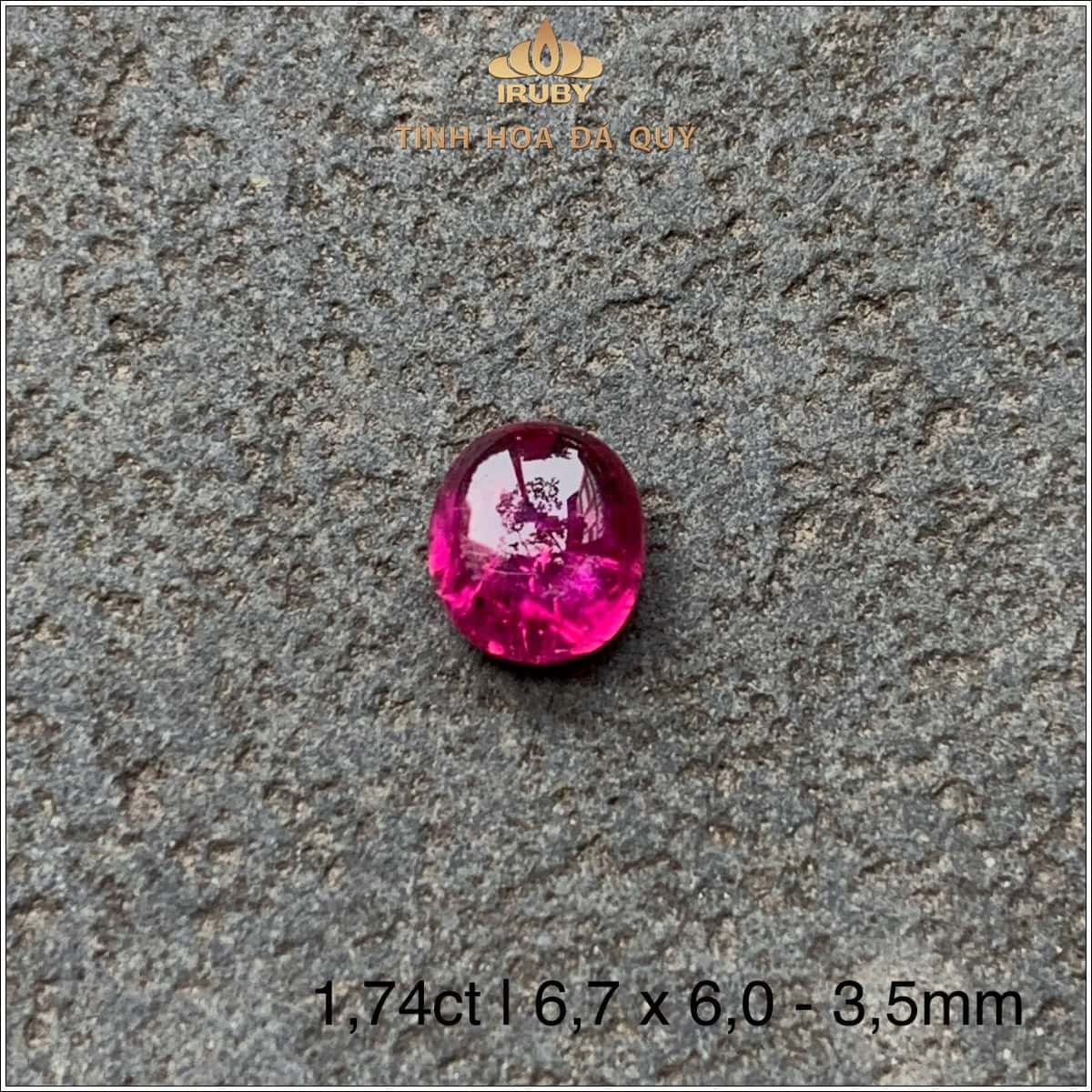 Đá Ruby cabochon Lục Yên tự nhiên 100% 1,74ct - IRRC18 2586174