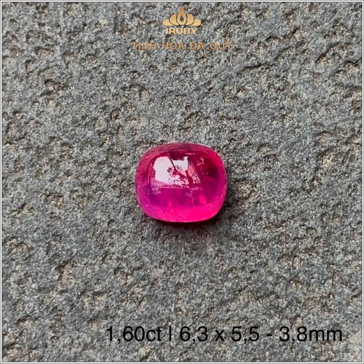 Đá Ruby cabochon đỏ hồng Lục Yên thiên nhiên 100% 1,60ct - IRRC15 2585160