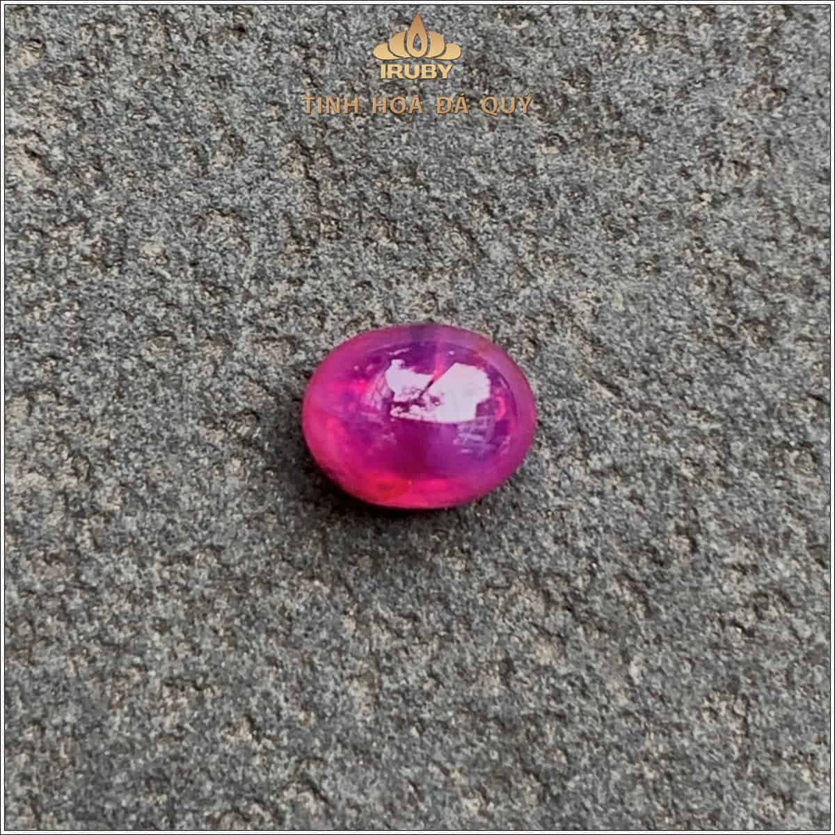 Đá Ruby cabochon đỏ hồng Lục Yên tự nhiên 100% 1,42ct - IRRC18 2588142
