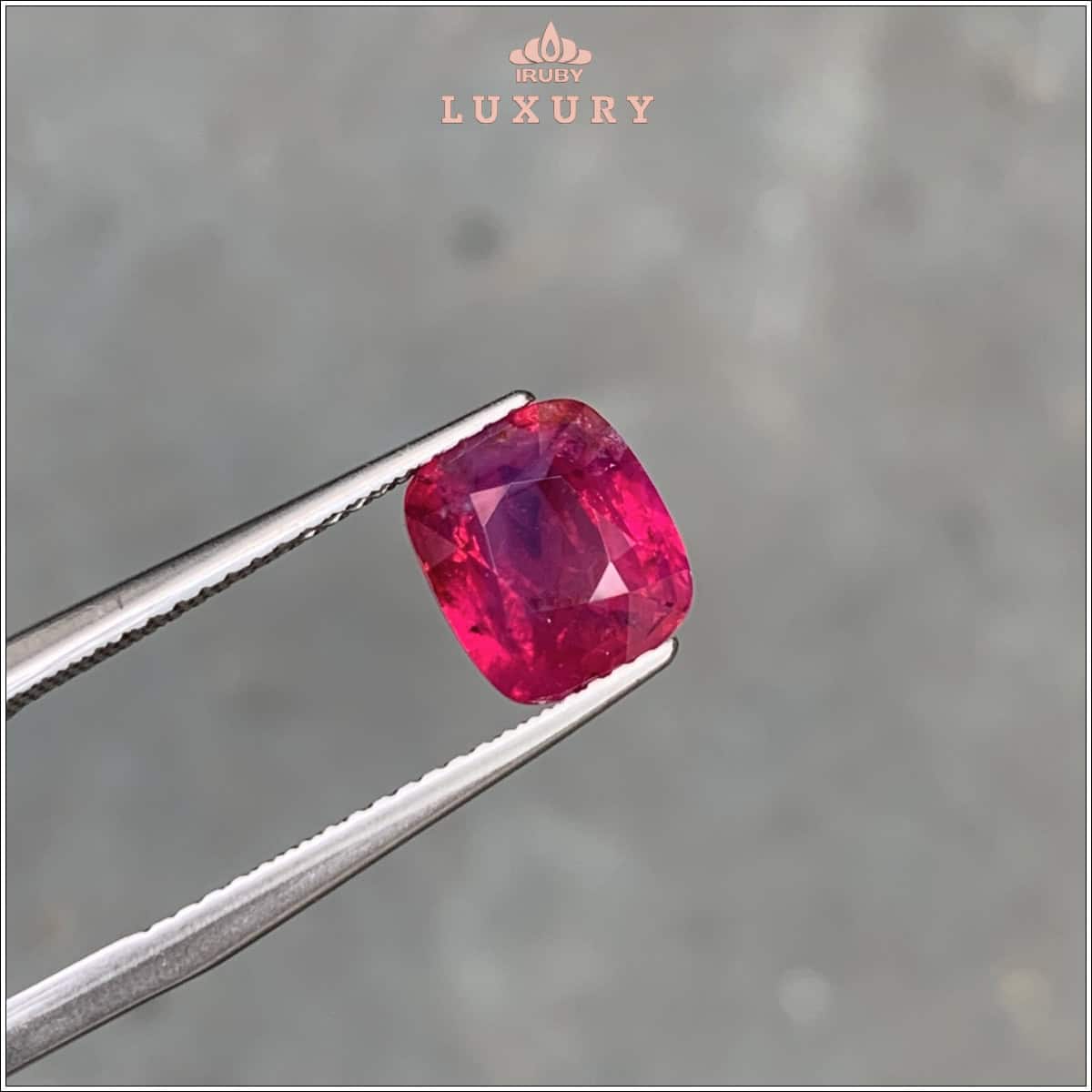 Đá Ruby facet đỏ Lục Yên tự nhiên 100% 2,88ct - IRRF220 2509288
