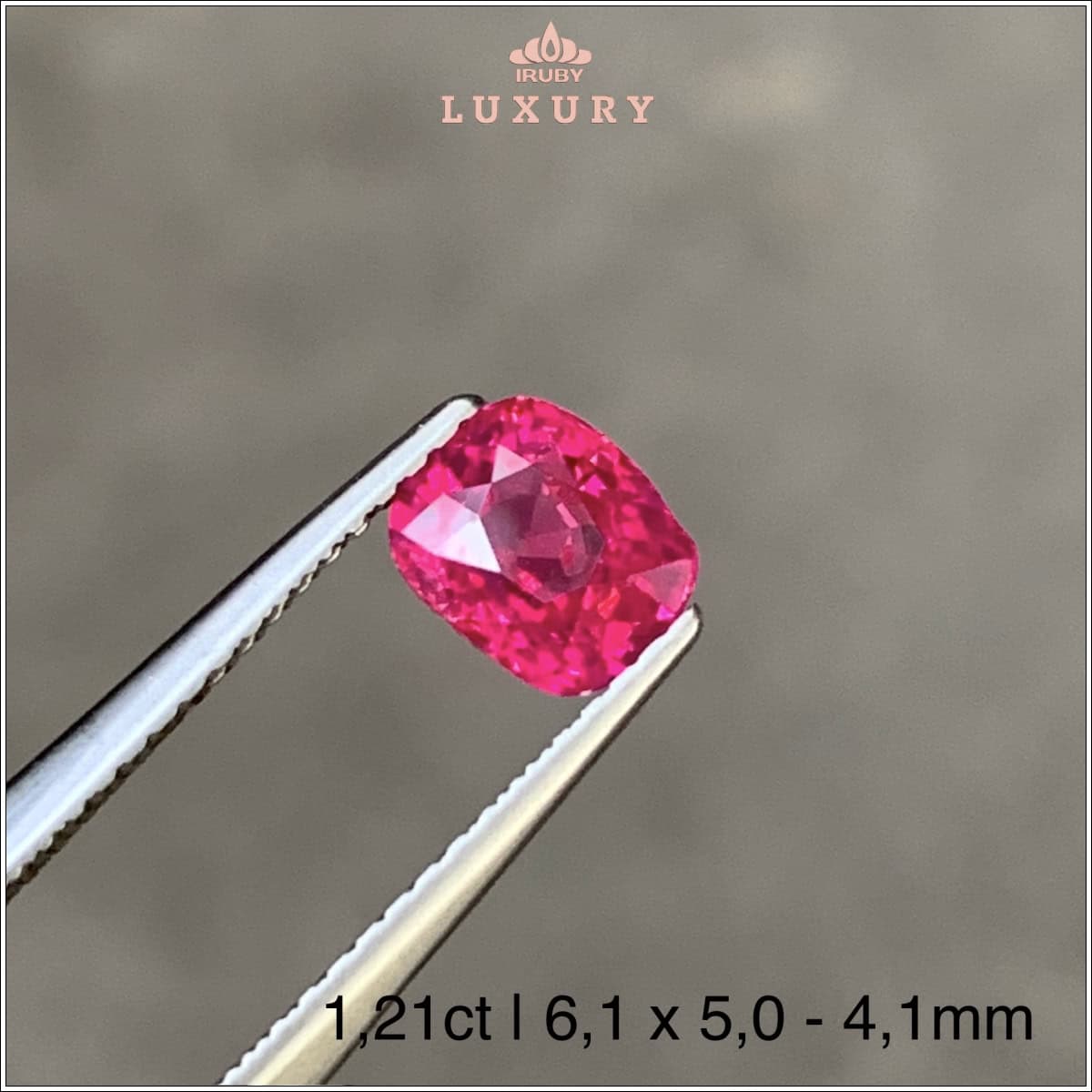 Đá Ruby facet đỏ hồng Lục Yên tự nhiên 100% 1,21ct - IRRFKG120 25980121