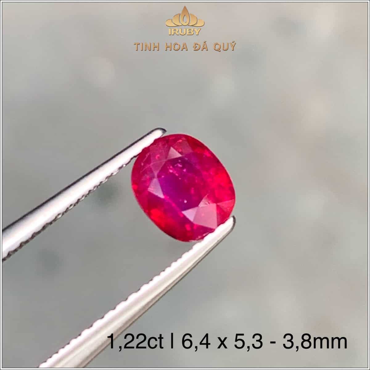 Đá Ruby facet đỏ huyết Lục Yên tự nhiên 100% 1,22ct - IRRF56 25822122