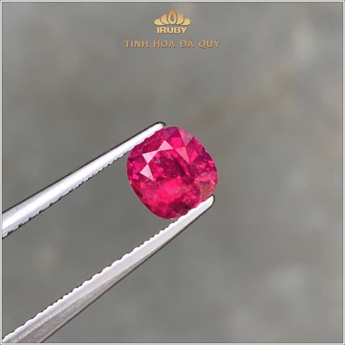 Đá Ruby facet đỏ huyết Lục Yên tự nhiên 100% 1,34ct - IRRF85 25940134