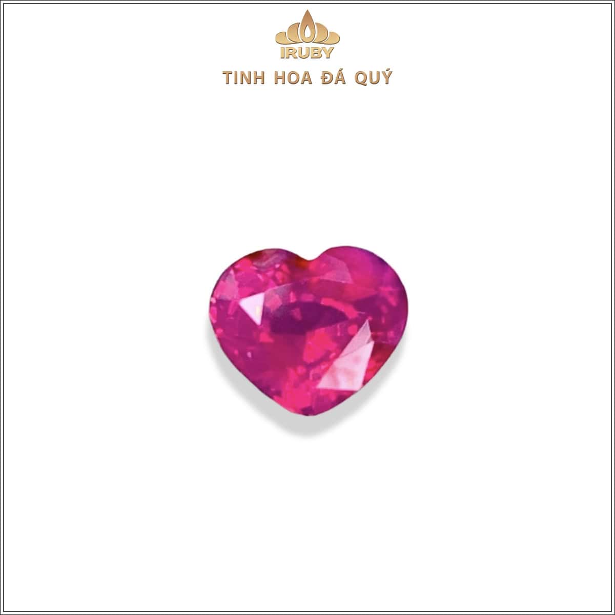 Đá Ruby facet trái tim Lục Yên thiên nhiên 100% 1,24ct – IRRFKG79 25825124