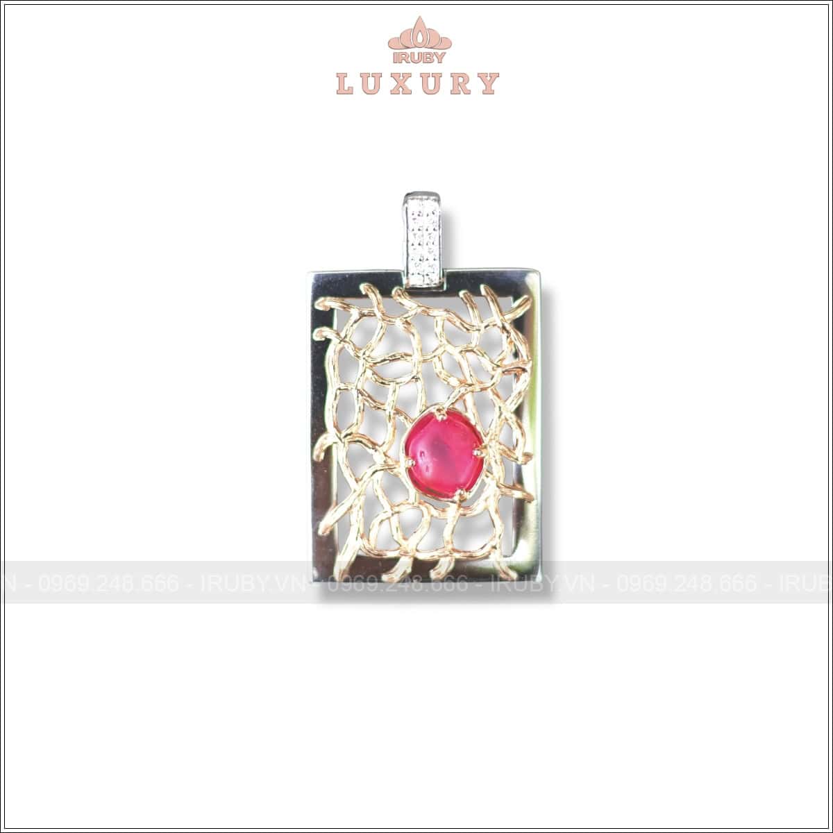 Mặt dây chuyền Ruby thô 3,48ct – Hồng Ngọc giữ lửa – IRRT 25990348