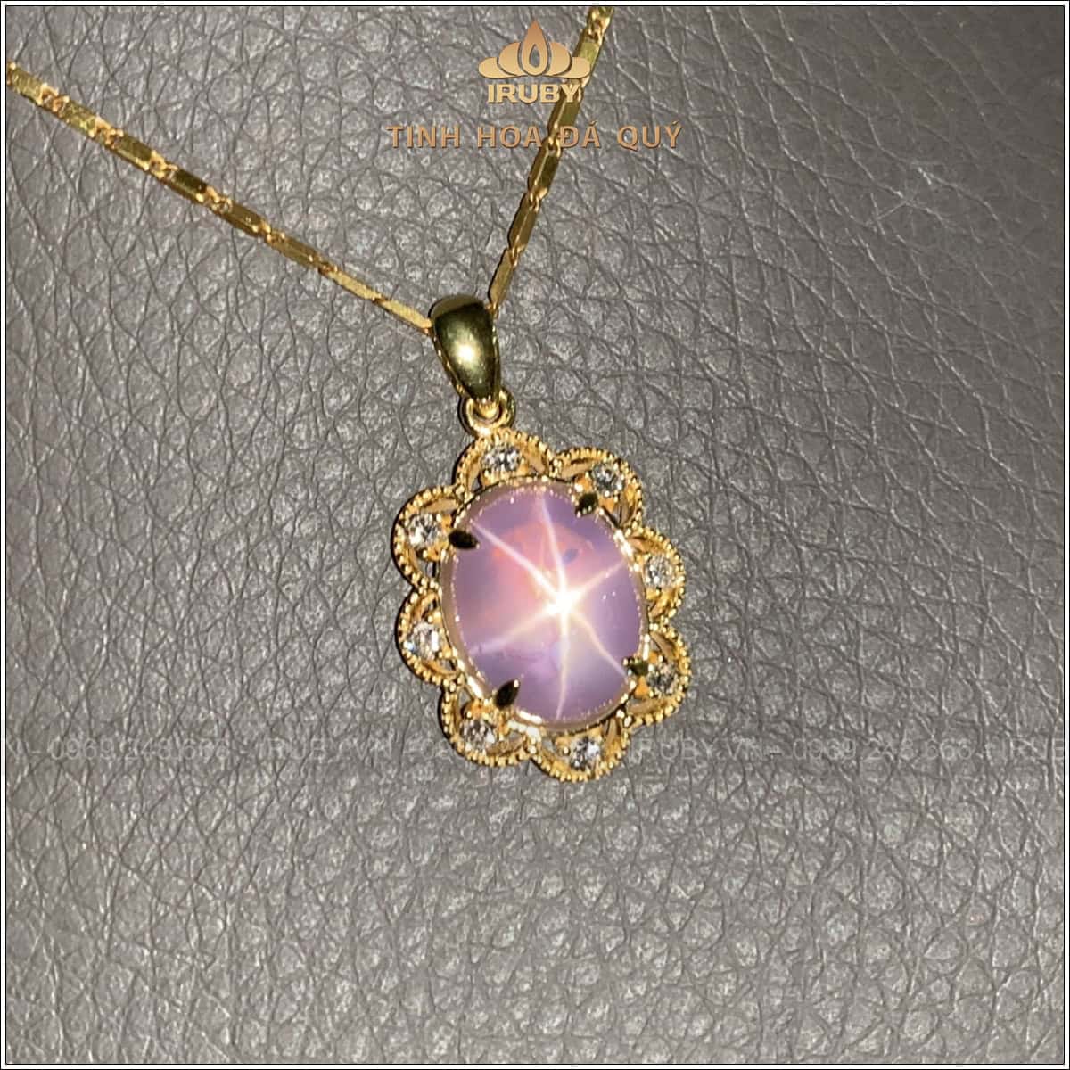 Mặt dây chuyền Sapphire sao 7,04ct kết kim cương - IRSS56 2503704