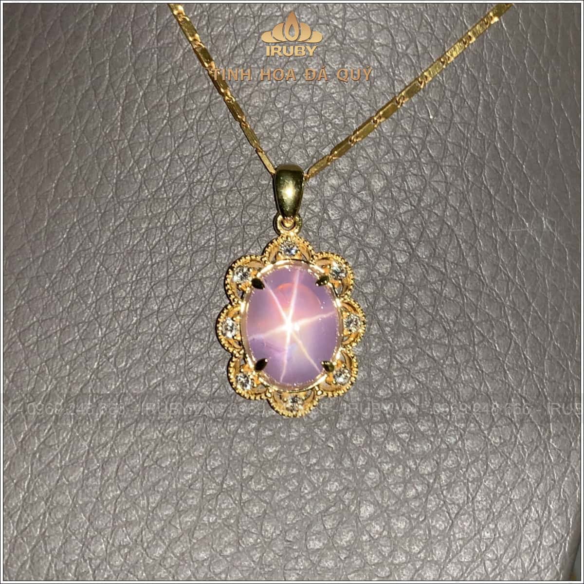 Mặt dây chuyền Sapphire sao 7,04ct kết kim cương - IRSS56 2503704