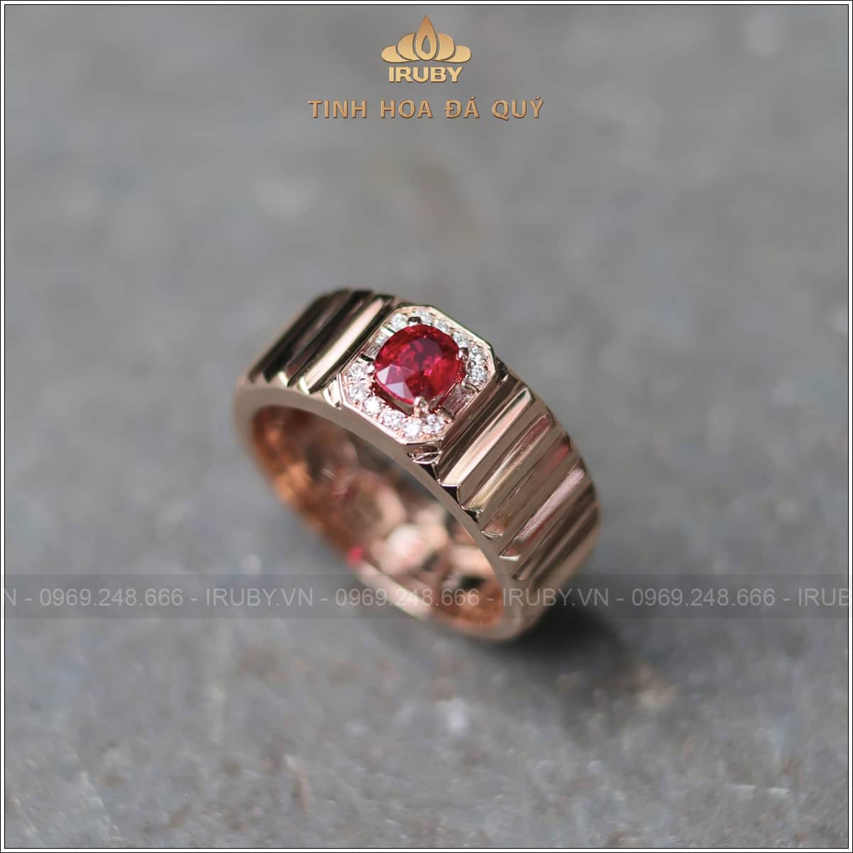 Nhẫn nam Ruby 0,64ct mẫu Lộc Phát - IRRF28 25810064