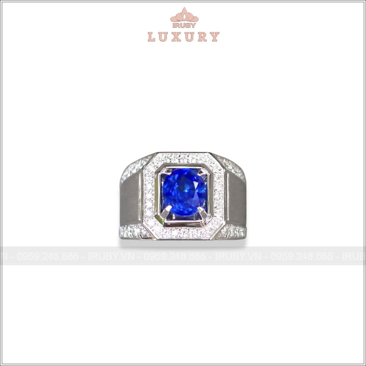 Nhẫn nam Sapphire xanh lam hoàng gia 2,23ct kết kim cương – IRBS115 2504223