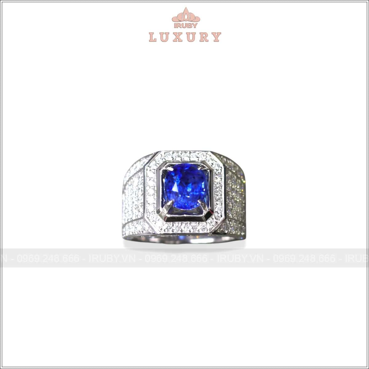 Nhẫn nam Sapphire xanh lam hoàng gia 2,23ct kết kim cương – IRBS115 2504223