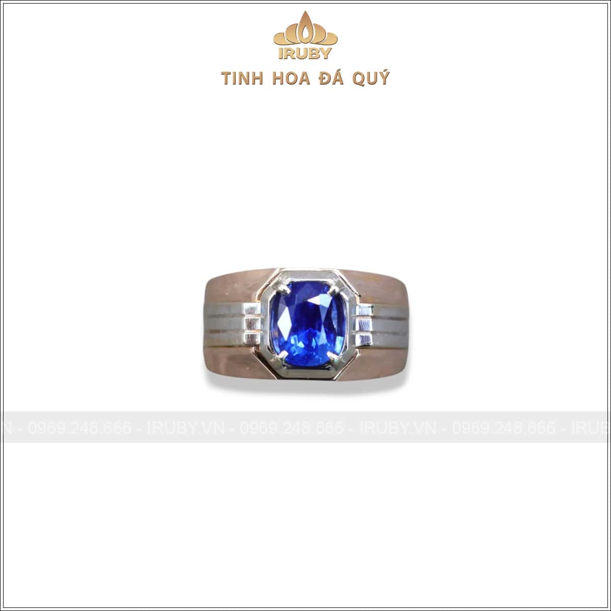 Nhẫn nam Sapphire xanh lam hoàng gia phong cách hiện đại – IRBS 2509