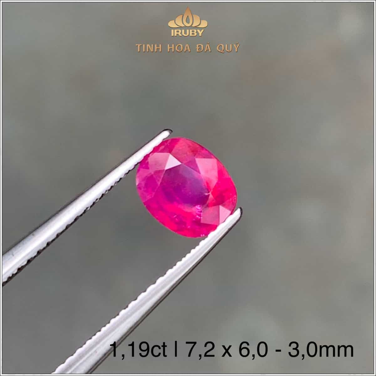 Viên Ruby facet hồng Lục Yên tự nhiên 100% 1,19ct - IRRF36 25915119