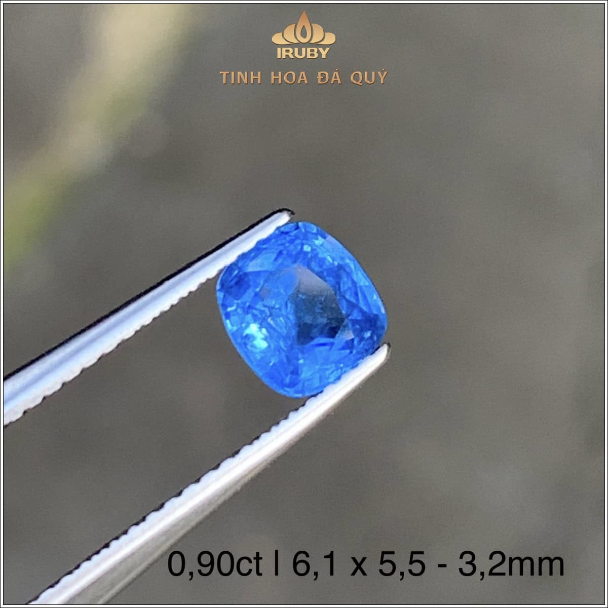 Đá Spinel xanh cobalt Lục Yên tự nhiên 100% 0,90ct - IRSI139 2510090