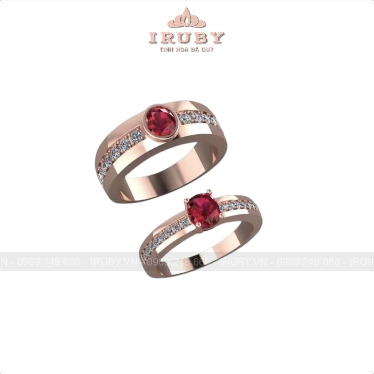 Nhẫn cưới Ruby thiết kế đơn giản thanh lịch – IRNC003