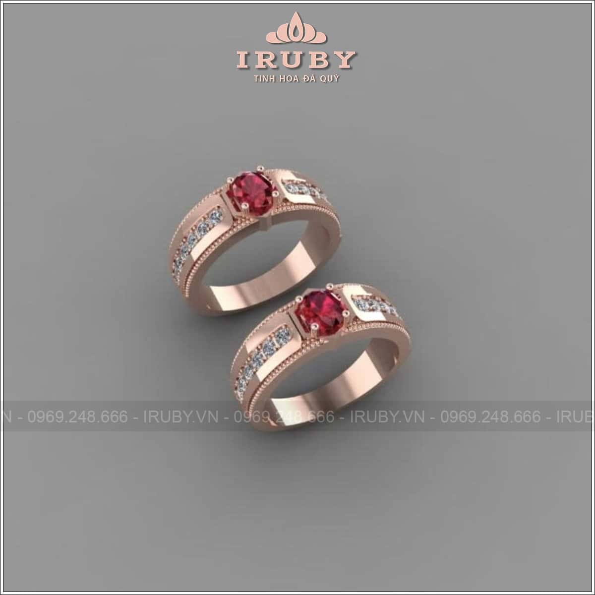 Nhẫn cưới Ruby thiết kế theo yêu cầu - IRNC002