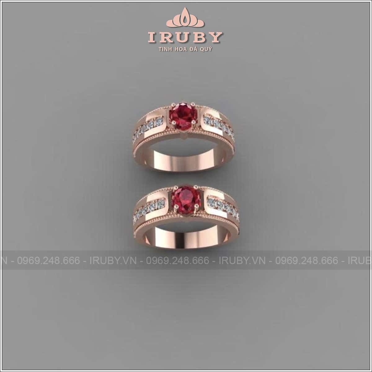 Nhẫn cưới Ruby thiết kế theo yêu cầu - IRNC002