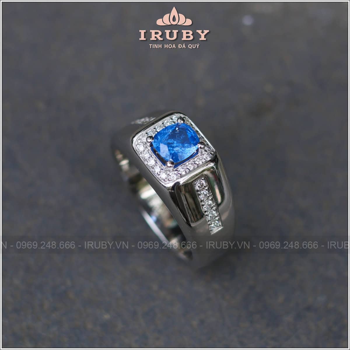 Nhẫn nam Spinel xanh cobalt 0,90ct thiết kế hiện đại - IRSI139 251070090