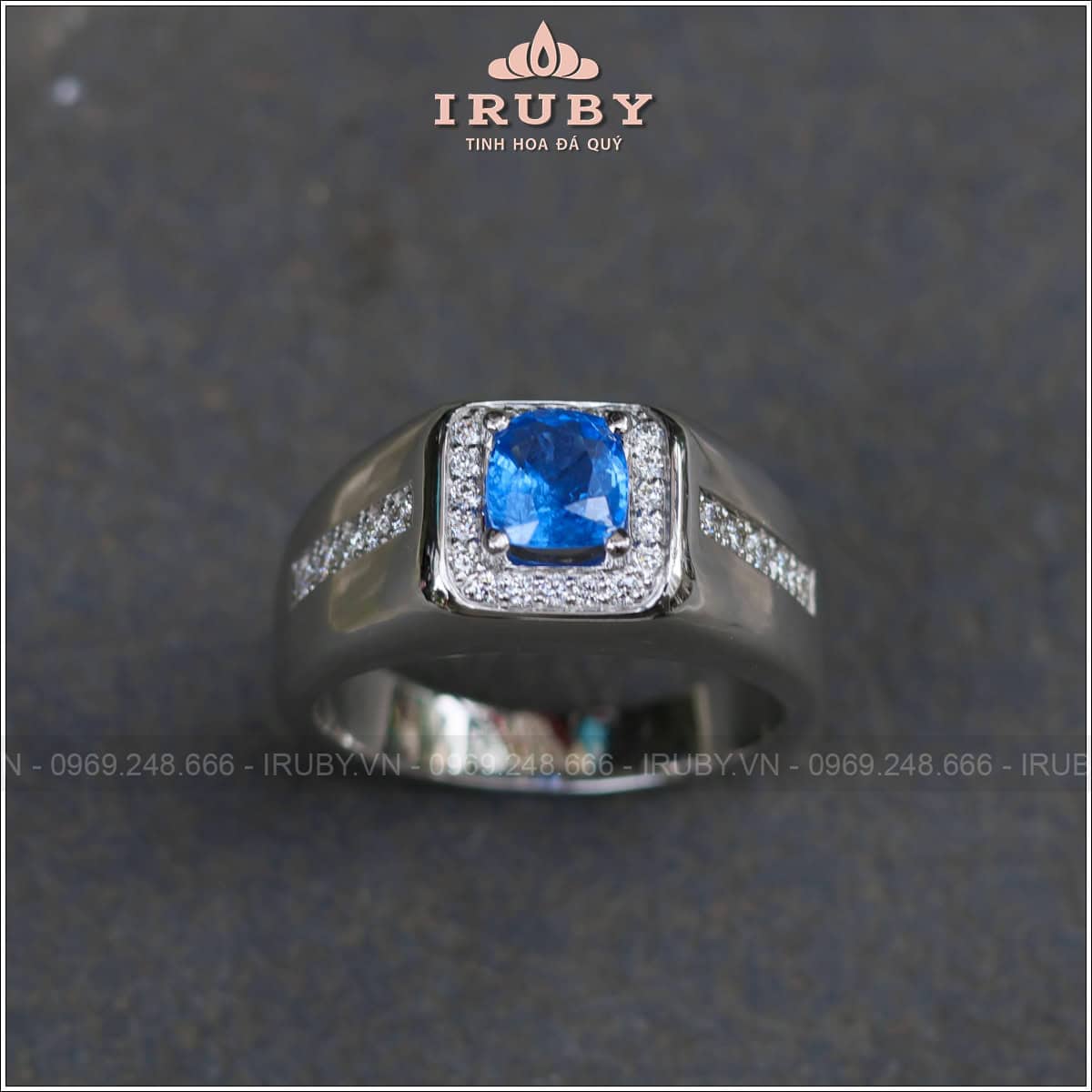 Nhẫn nam Spinel xanh cobalt 0,90ct thiết kế hiện đại - IRSI139 251070090