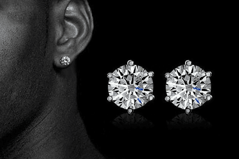 Bong tai Moissanite tron classic la loai pho bien nhat, mang ve dep thanh lich phu hop voi moi phong cach