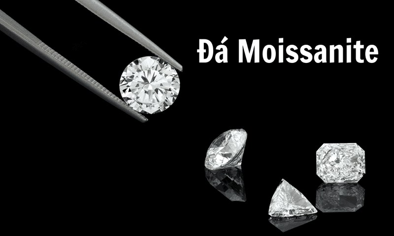 Moissanite co do ben rat cao va chi thua kem kim cuong tu nhien mot phan rat nho