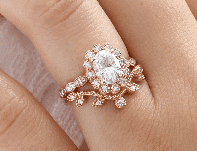Nhan Moissanite nu kieu vintage mang net dep co dien se hop voi chi em yeu nghe thuat va tinh cach sau sac