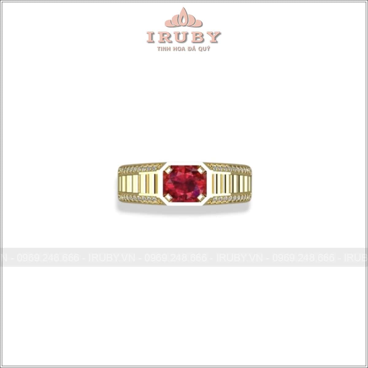 Mẫu nhẫn nam nữ Ruby thiết kế vintage