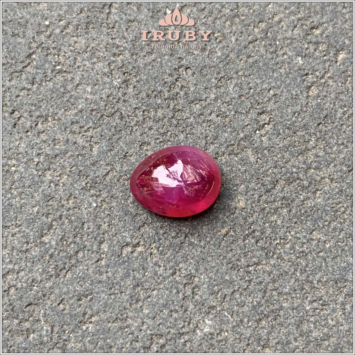 Đá Ruby cabochon hình giọt nước tự nhiên 100% 3,23ct - IRRC18 25116323