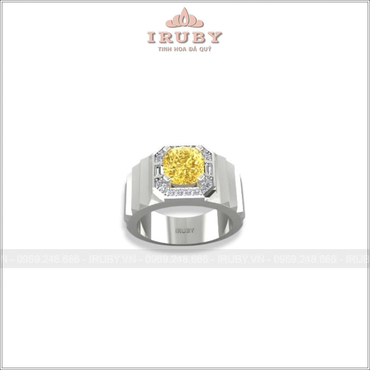 Nhẫn nam Sapphire vàng 2,50ct mẫu Lộc Phát – IRYS50 2405250