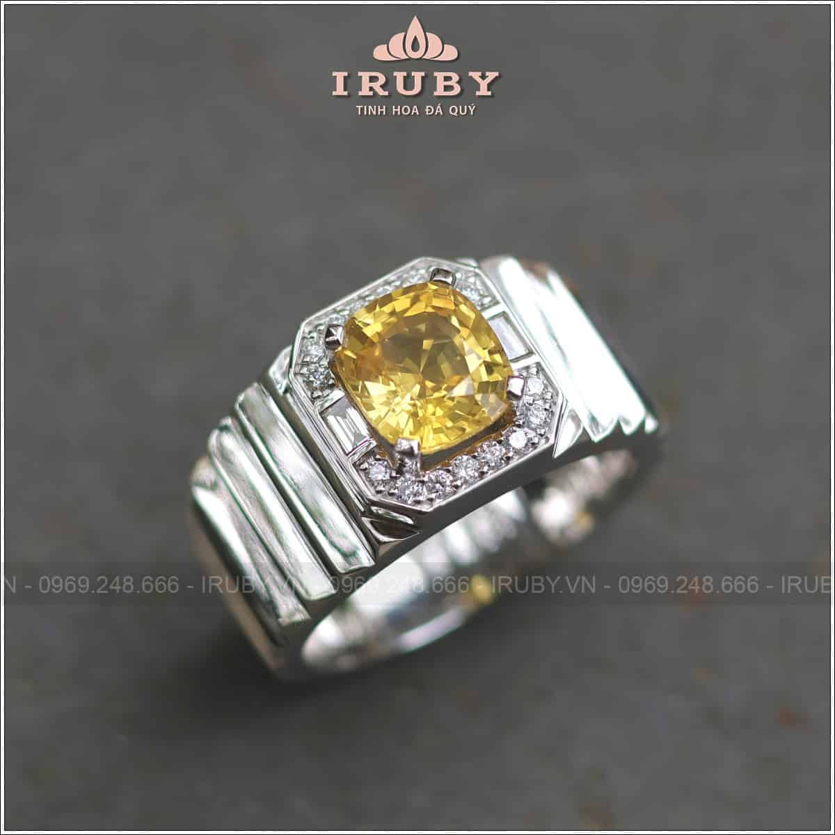 Nhẫn nam Sapphire vàng 2,50ct mẫu Lộc Phát - IRYS50 2405250