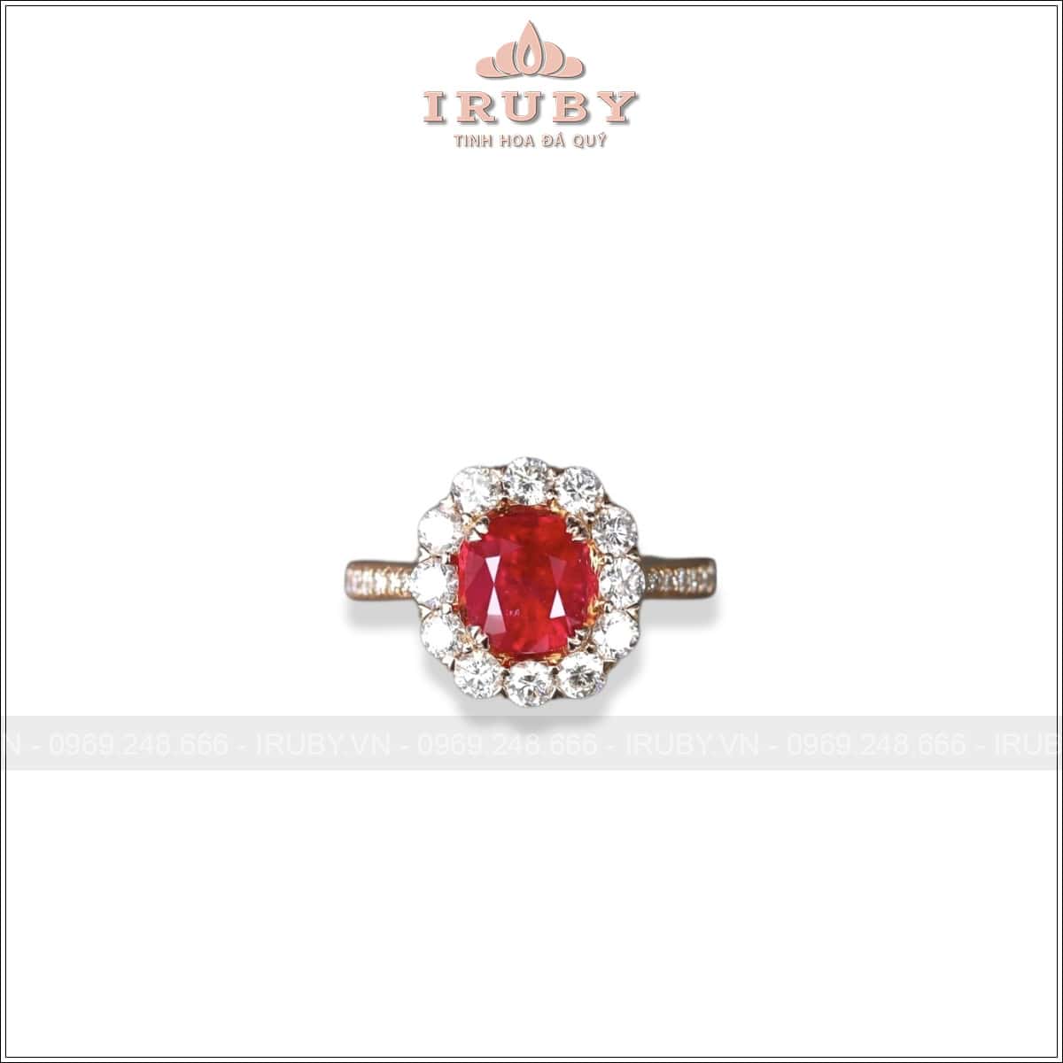 Nhẫn nữ Ruby đỏ huyết 1,89ct kết kim cương thiên nhiên – IRRF239 25988189