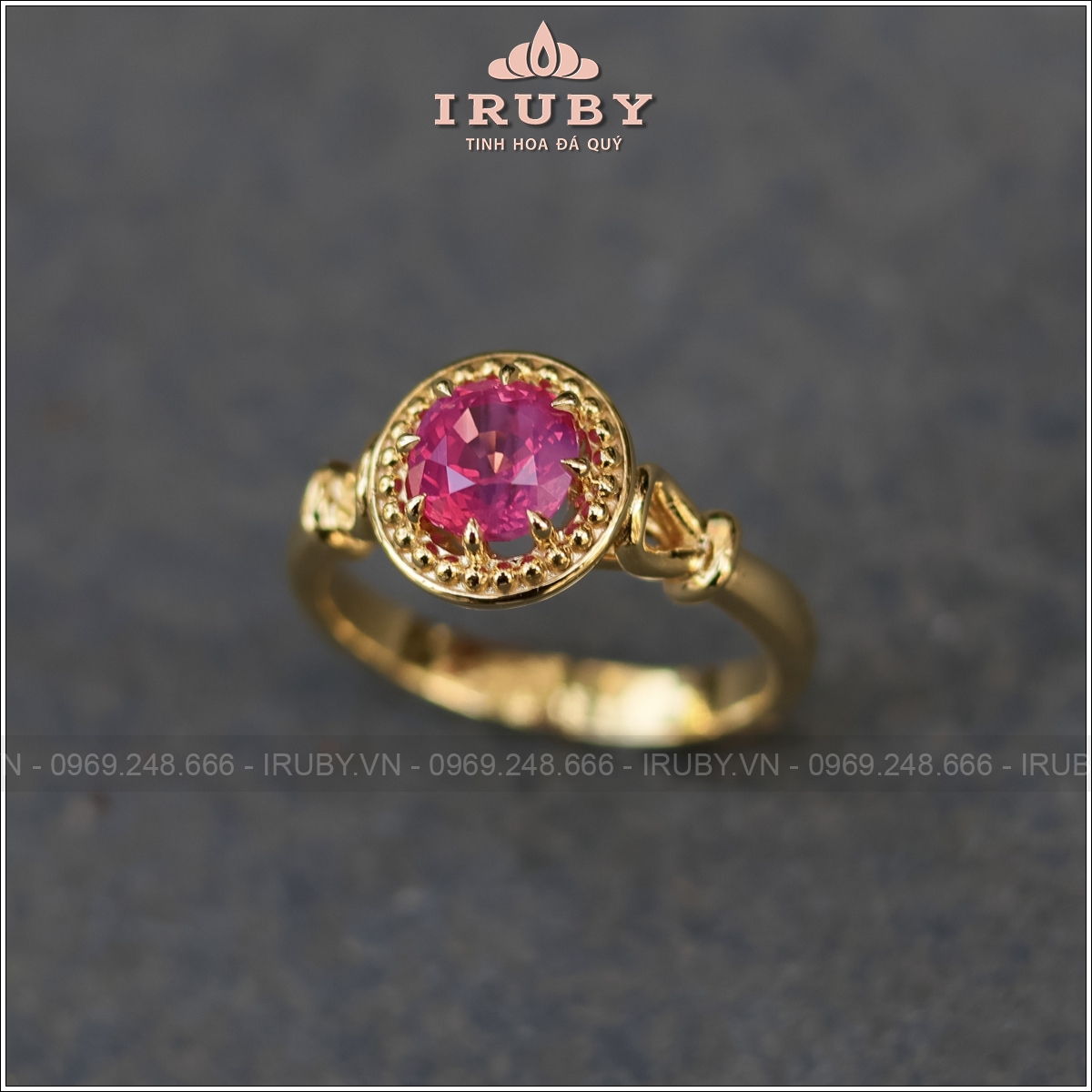 Nhẫn nữ Ruby hồng 1,16ct thiết kế cổ điển duyên dáng - IRRF80 25940116