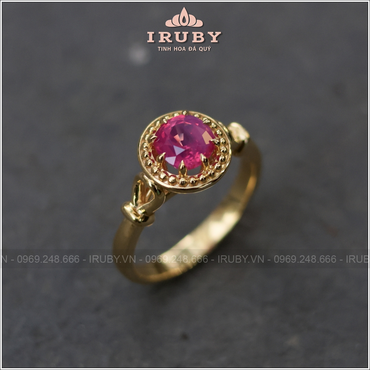 Nhẫn nữ Ruby hồng 1,16ct thiết kế cổ điển duyên dáng - IRRF80 25940116