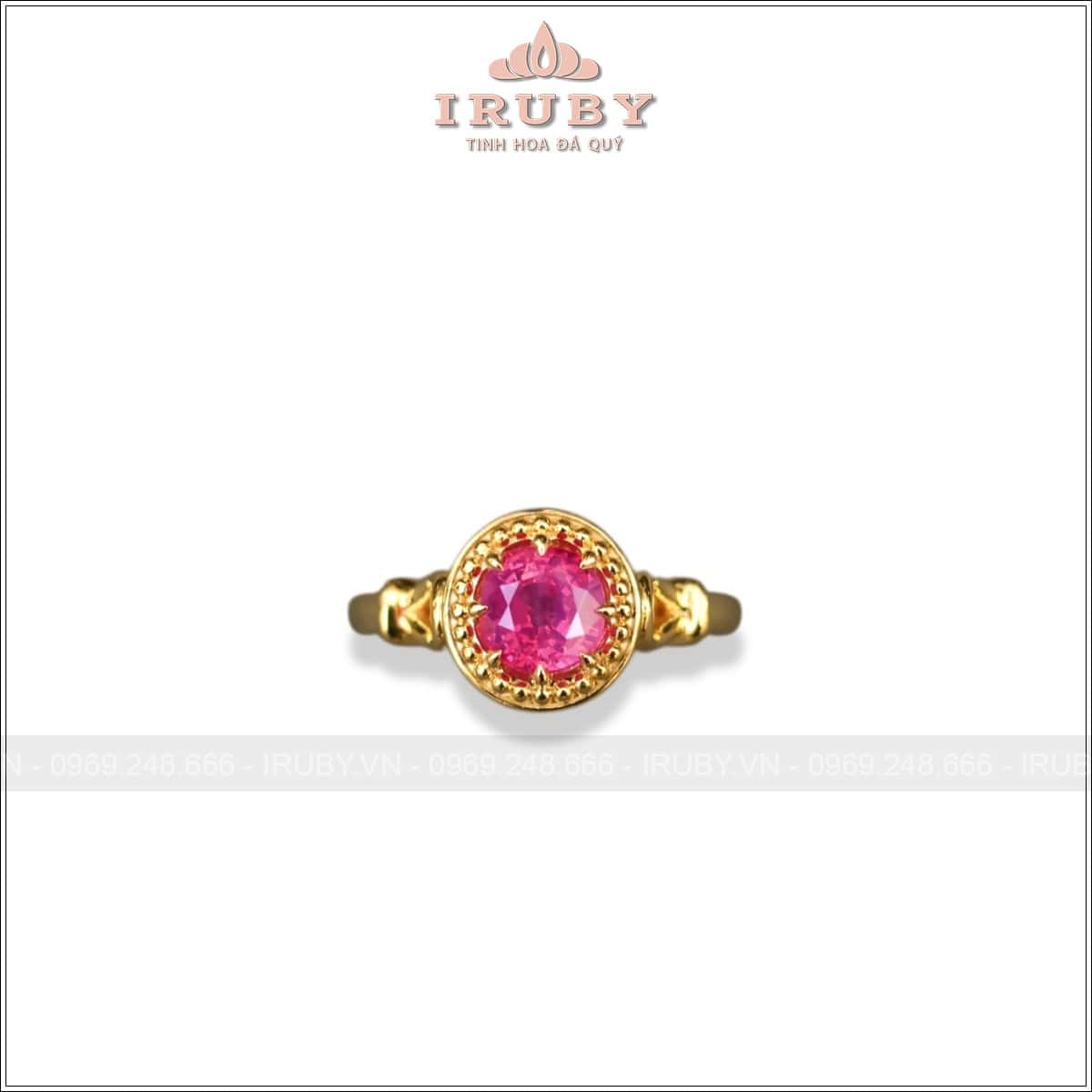 Nhẫn nữ Ruby hồng 1,16ct thiết kế cổ điển duyên dáng – IRRF80 25940116