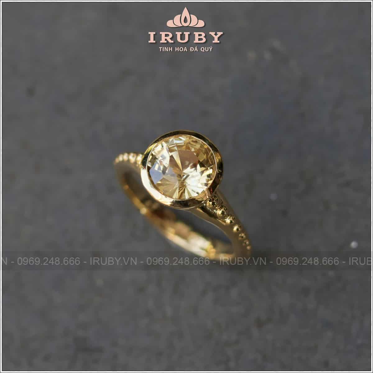 Nhẫn nữ Sapphire vàng tự nhiên 3,00ct thiết kế vintage - IRYS66 2405300