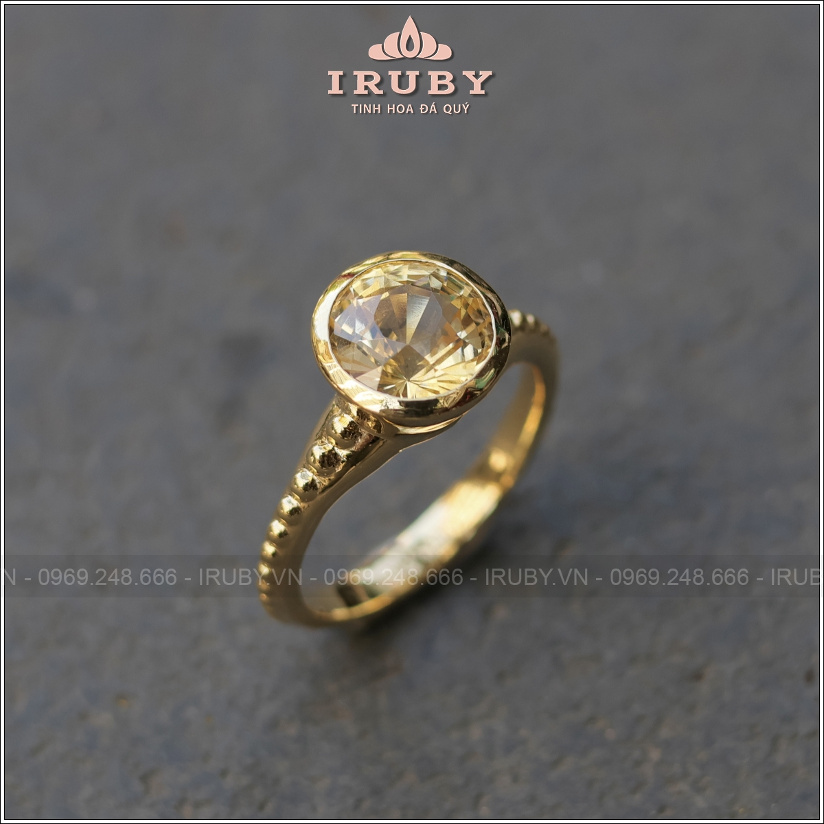 Nhẫn nữ Sapphire vàng tự nhiên 3,00ct thiết kế vintage - IRYS66 2405300