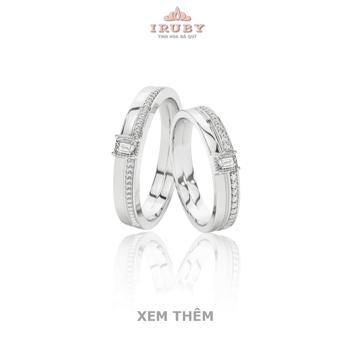 Bộ sưu tập nhẫn cưới vàng trắng sang trọng, tinh tế