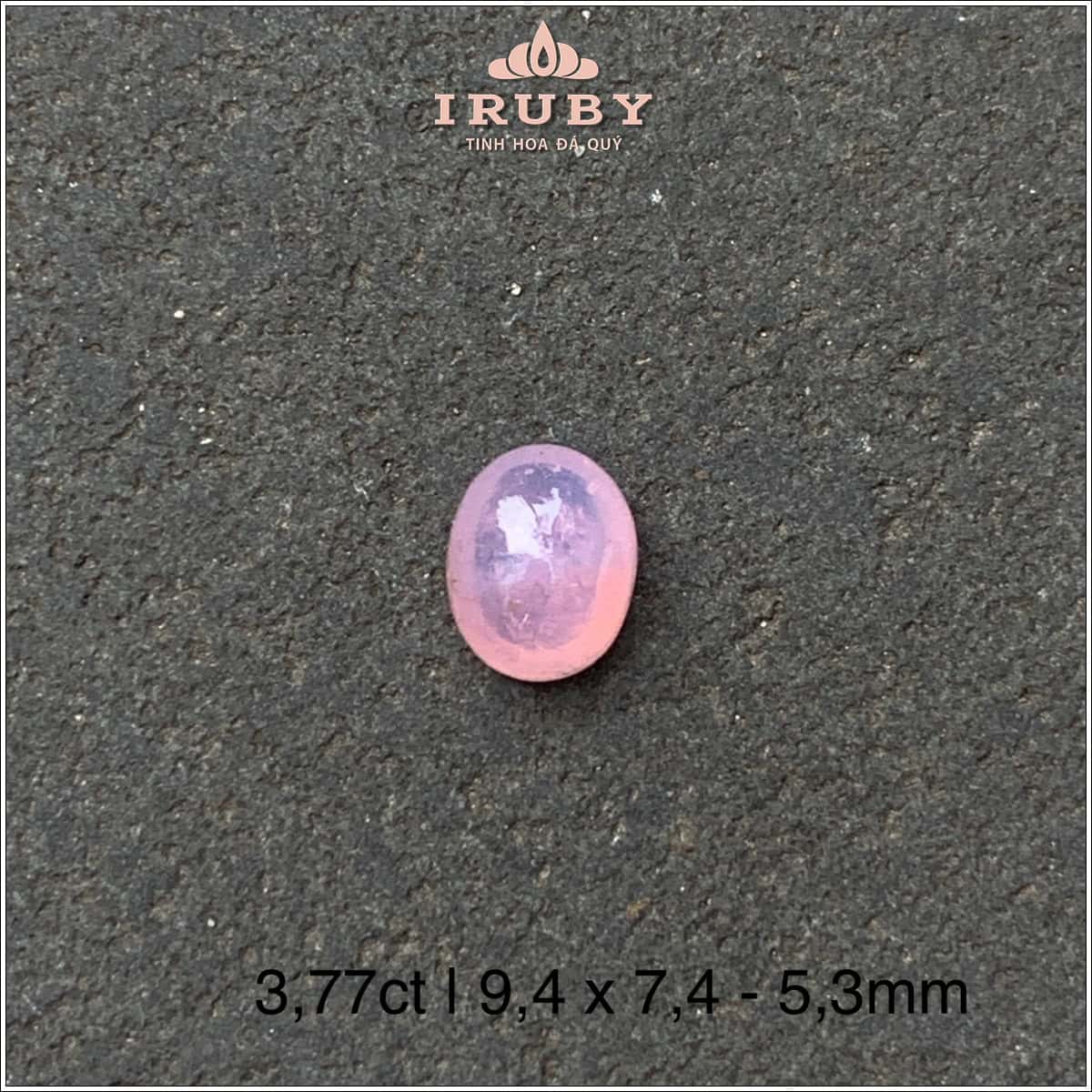 Đá Sapphire cabochon hồng tự nhiên 100% 3,77ct - IRPS16 25115377