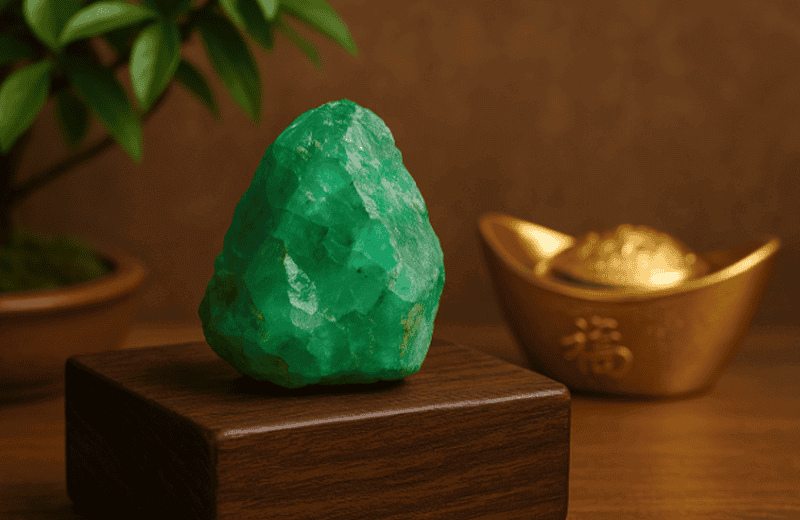 Tuoi 2002 nen su dung da quy mau xanh nhu Ngoc Bich, Ngoc Luc Bao hoac Aquamarine de can bang khi truong