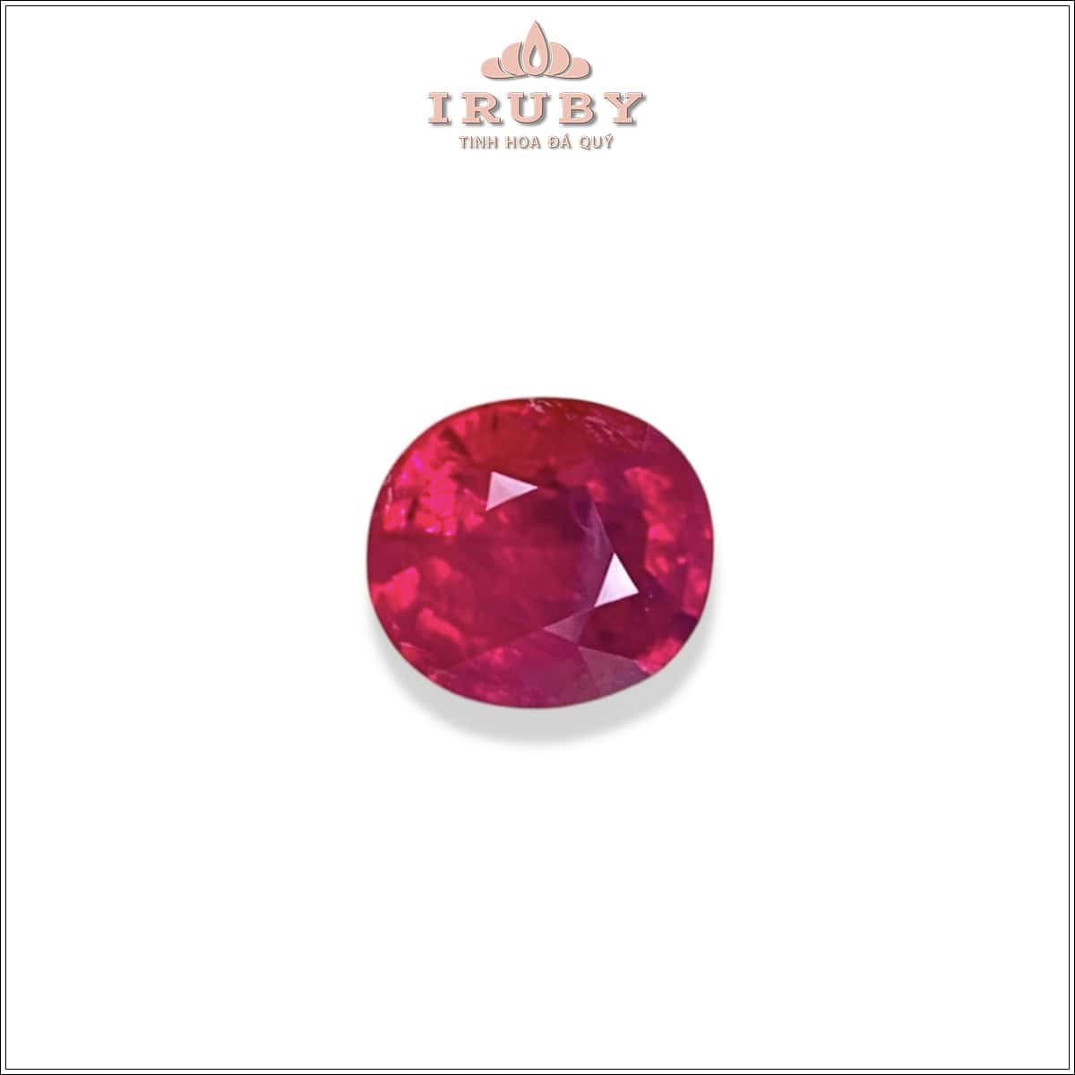 Đá Ruby facet đỏ Lục Yên tự nhiên 100% 2,18ct - IRRF 2512218