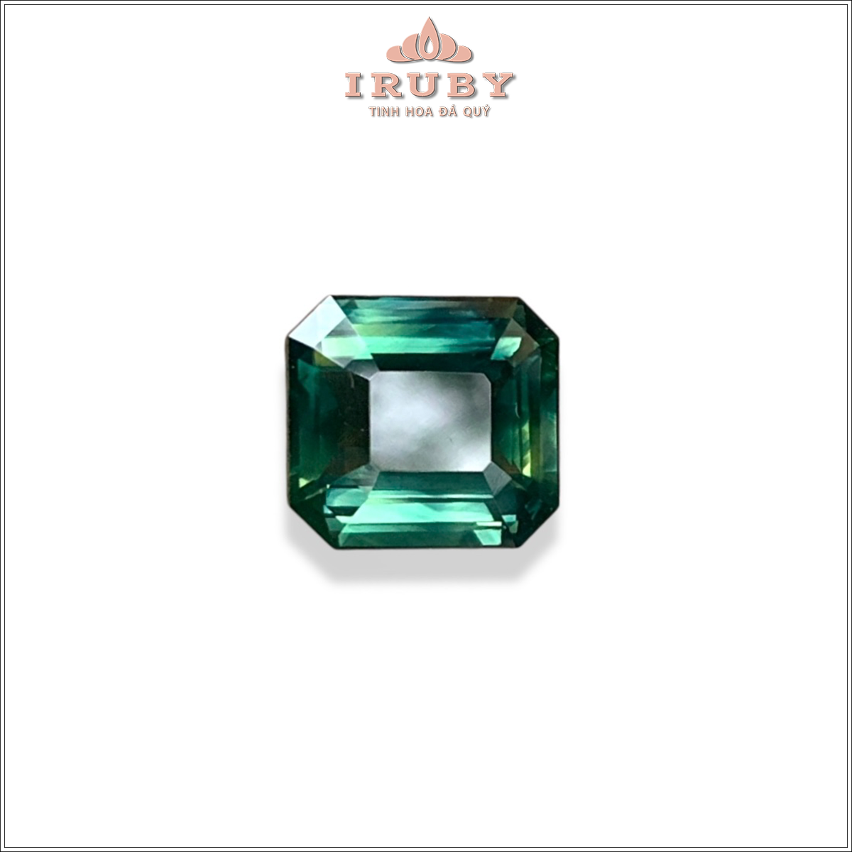 Đá Sapphire xanh lục SriLanka tự nhiên 7,01ct - IRGSKG105 251291701