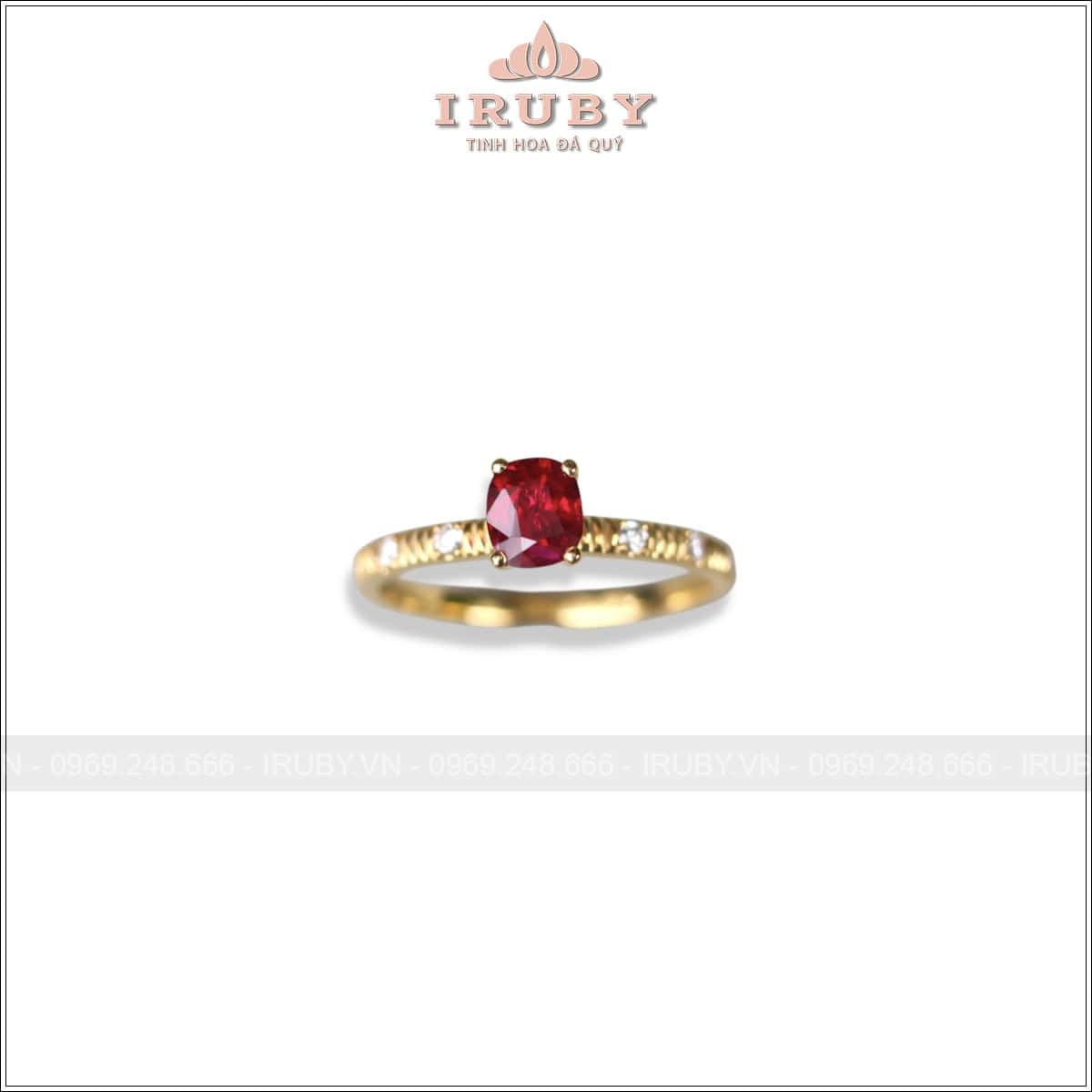 Nhẫn nữ Ruby đỏ huyết 0,56ct xinh xắn – IRRF22 2412055